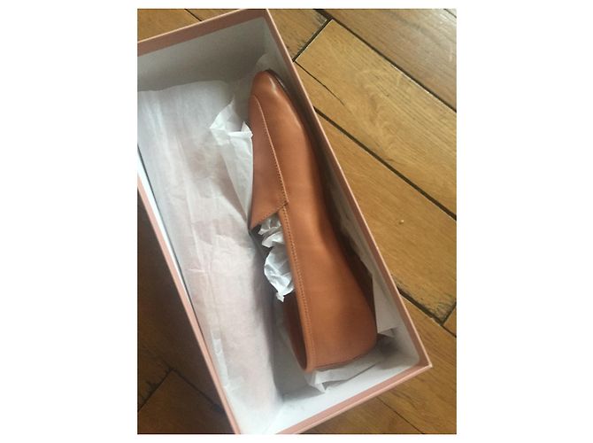 Mansur Gavriel Leder Ballerinas Caramel Karamell - Ansicht 5