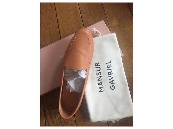 Mansur Gavriel Leder Ballerinas Caramel Karamell - Ansicht 6