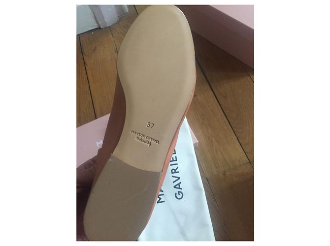 Mansur Gavriel Leder Ballerinas Caramel Karamell - Ansicht 7