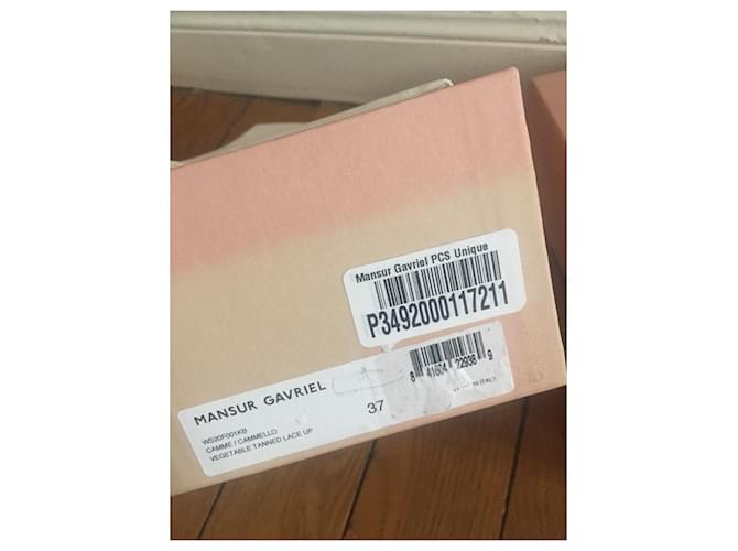 Mansur Gavriel Scarpe stringate in pelle Caramello - vista 2