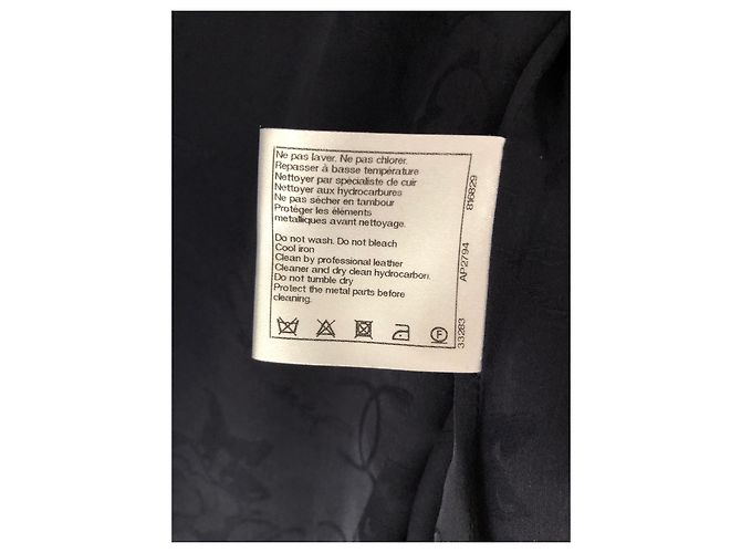 Completo Gonna e Giacca Chanel in Tweed Ecru e Nero D'oro Blu navy - vista 7
