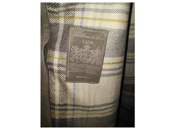 Autre Marque Abrigo de piel de ciervo verde oliva Talla 42 - vista 3