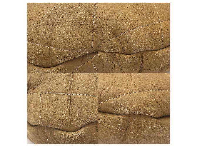 Vintage Chanel Schultertasche aus Lammfell Beige - Ansicht 4
