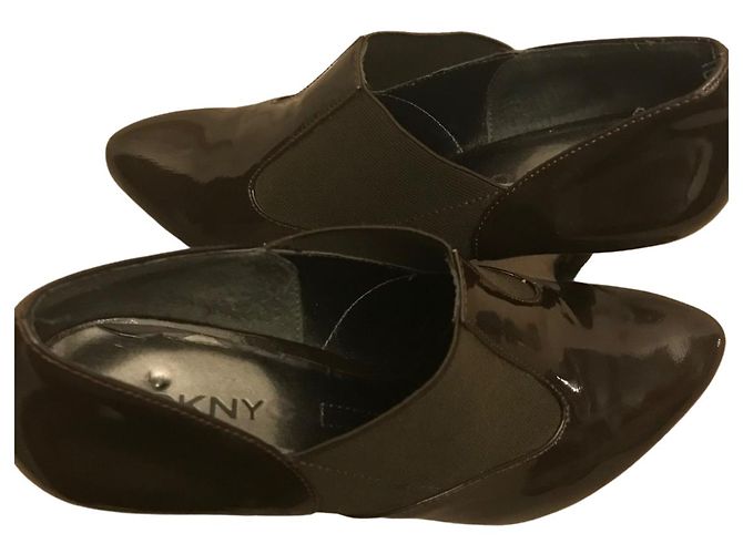 Botines en charol DKNY Marrón oscuro - vista 3
