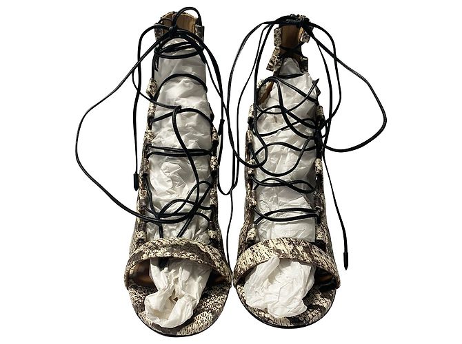Aquazzura Amazonas Elaphe 105 Sandalen aus Pythonleder Python drucken - Ansicht 2
