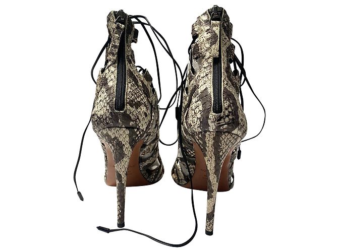 Aquazzura Amazonas Elaphe 105 Sandalen aus Pythonleder Python drucken - Ansicht 4