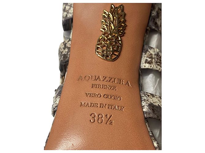 Aquazzura Amazonas Elaphe 105 Sandalen aus Pythonleder Python drucken - Ansicht 6