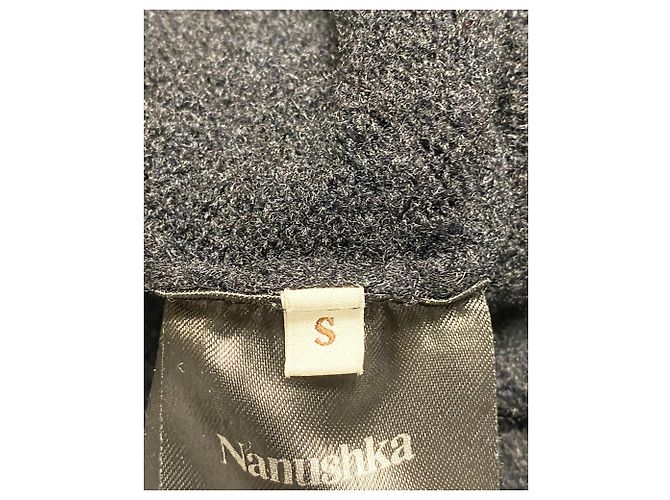 Abito lungo Nanushka in lana nera Nero - vista 4