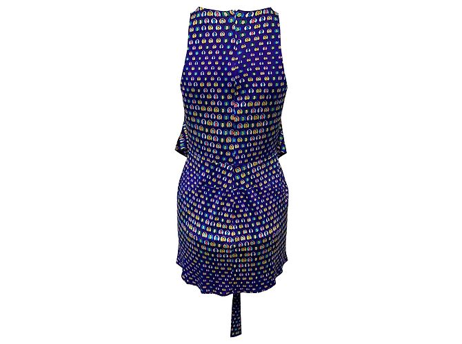 Vestido cruzado estampado en seda azul de Issa London - vista 2