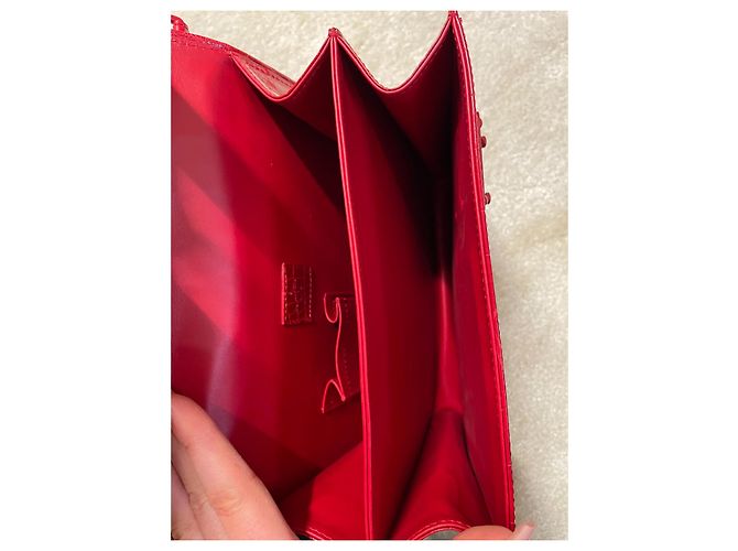 Borsa Louis Vuitton in pelle di alligatore rossa Rosso - vista 10