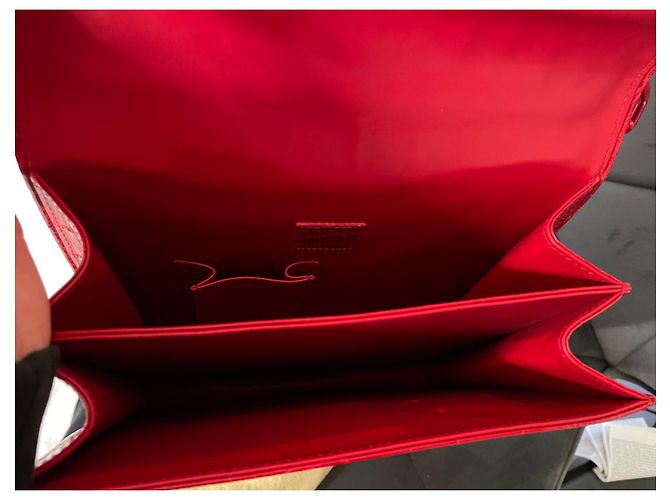 Borsa Louis Vuitton in pelle di alligatore rossa Rosso - vista 7
