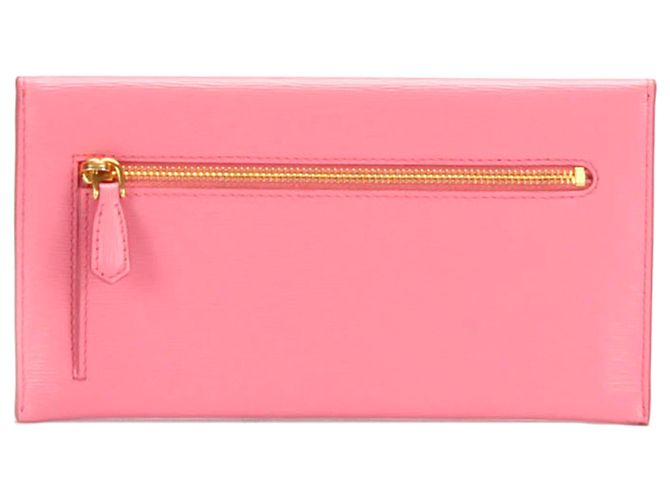 Pochette Prada Move Envelope in Vitello Rosa - vista 3