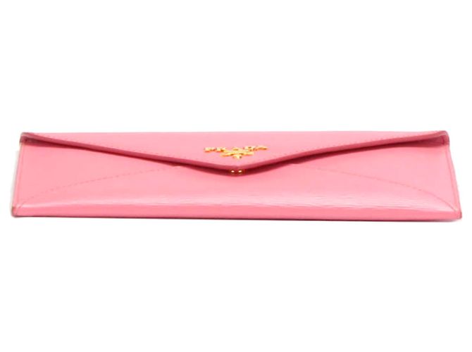 Pochette Prada Move Envelope in Vitello Rosa - vista 4