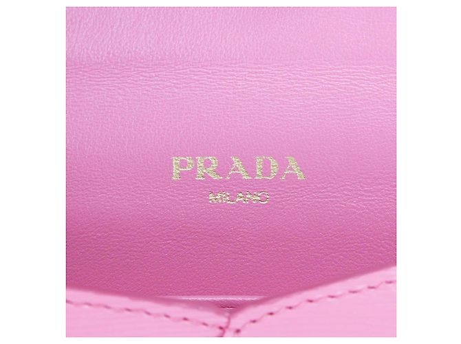 Pochette Prada Move Envelope in Vitello Rosa - vista 6