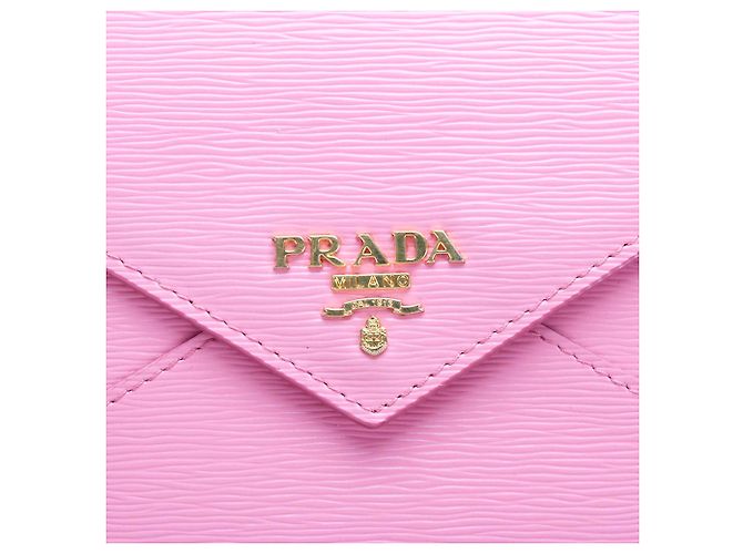 Pochette Prada Move Envelope in Vitello Rosa - vista 8