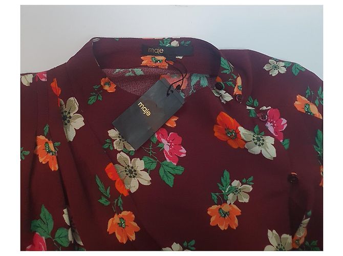 Maje Mai Blumenkleid aus Viscose Mehrfarben - Ansicht 6