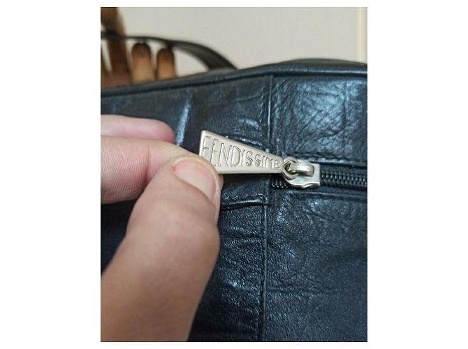 Fendissime Vintage Beuteltasche Schwarz - Ansicht 10