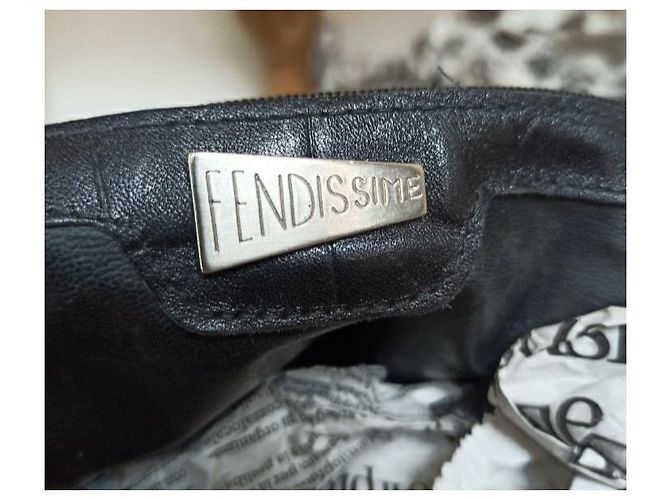 Fendissime Vintage Beuteltasche Schwarz - Ansicht 6