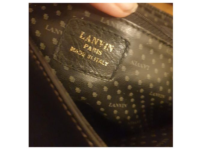 Lanvin borsa tracolla cartella Marrone Nero - vista 2