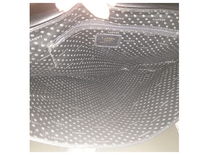 Lanvin borsa tracolla cartella Marrone Nero - vista 3
