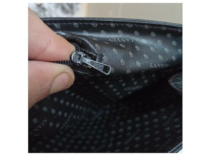 Lanvin borsa tracolla cartella Marrone Nero - vista 6