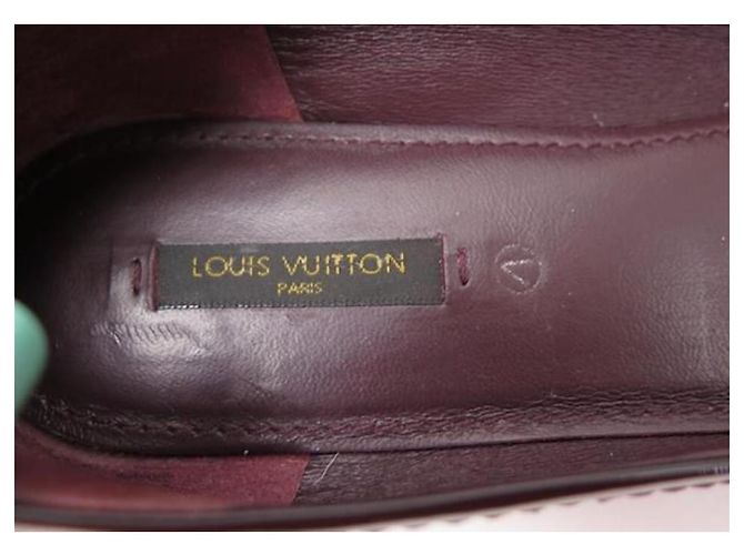 Louis Vuitton Ballerinas Debbie Dark Red Patent Leather Shoes 38.5 - vista 9