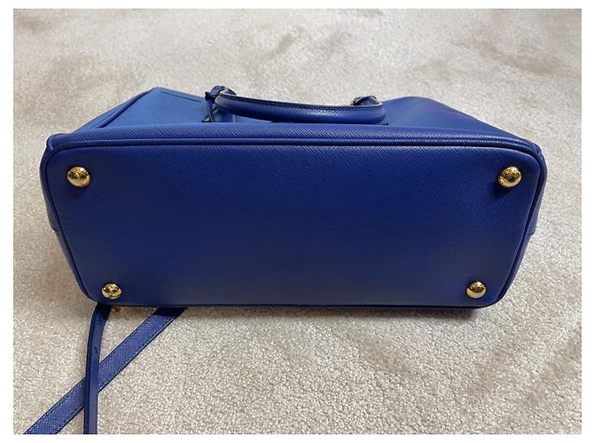 Borsa Prada in pelle saffiano blu royal - vista 2