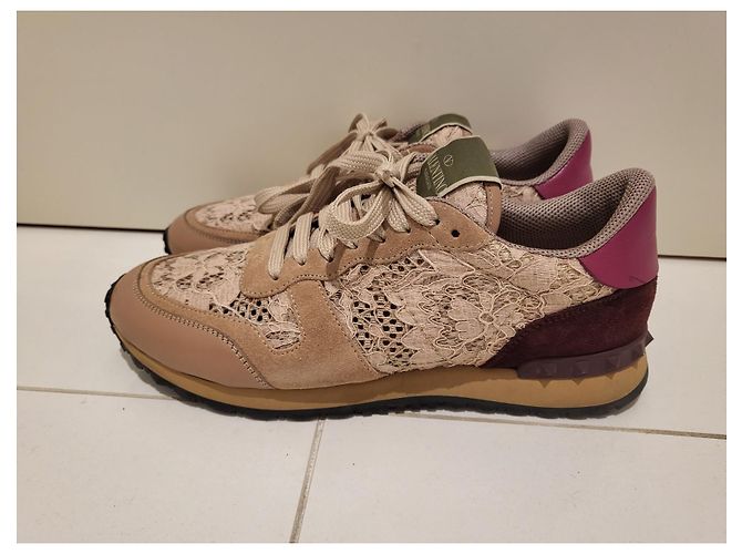 Valentino Sneaker aus Spitze Beige Größe 39 - Ansicht 4