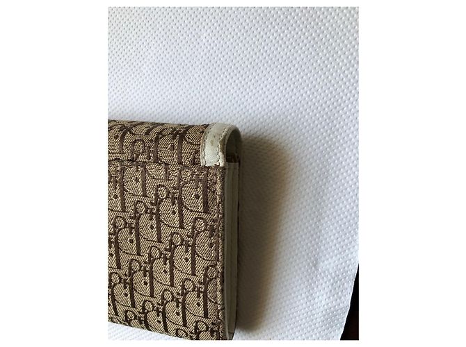 Dior Trotter Geldbörse beige Stoff - Ansicht 10