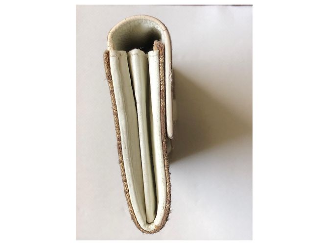 Dior Trotter Geldbörse beige Stoff - Ansicht 2
