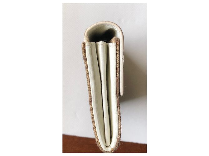 Dior Trotter Geldbörse beige Stoff - Ansicht 3