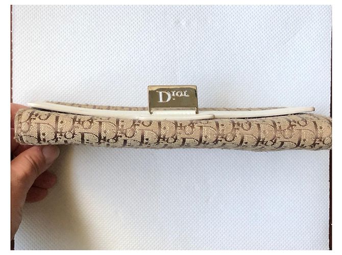 Dior Trotter Geldbörse beige Stoff - Ansicht 4