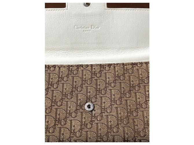 Dior Trotter Geldbörse beige Stoff - Ansicht 7