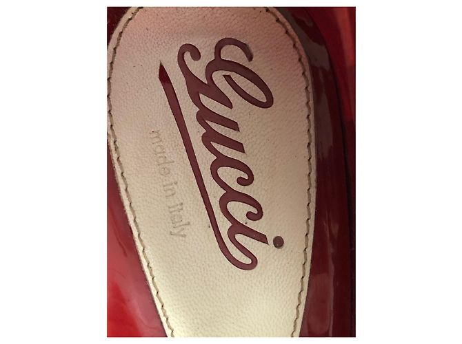 Décolleté Gucci Rosse in Vernice Rosso - vista 2