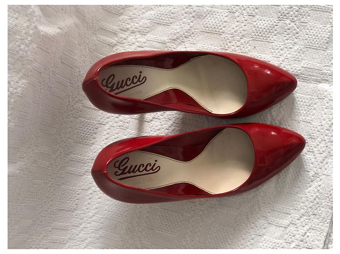Décolleté Gucci Rosse in Vernice Rosso - vista 3