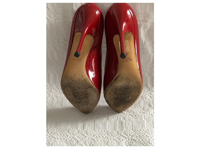 Décolleté Gucci Rosse in Vernice Rosso - vista 6