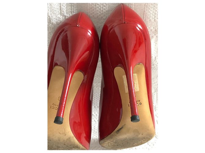 Décolleté Gucci Rosse in Vernice Rosso - vista 7