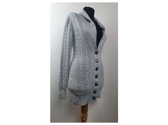 Uterque Cardigan aus Kaschmir und Seide Grau - Ansicht 2