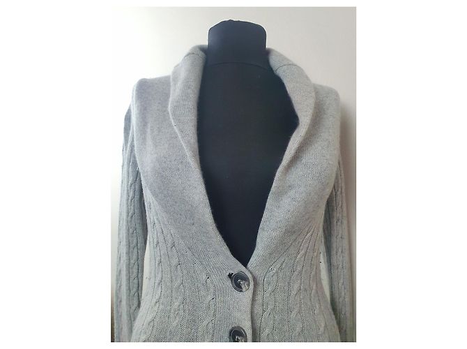 Uterque Cardigan aus Kaschmir und Seide Grau - Ansicht 3