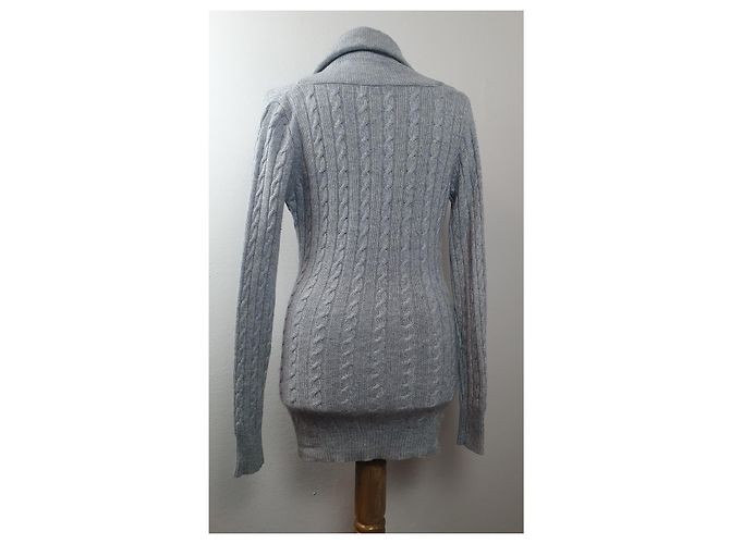 Uterque Cardigan aus Kaschmir und Seide Grau - Ansicht 4
