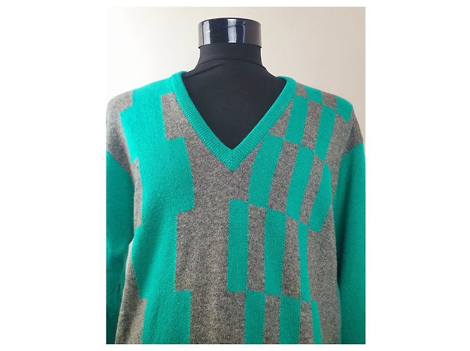 Pringle Of Scotland Pullover aus Wolle grün grau - Ansicht 2