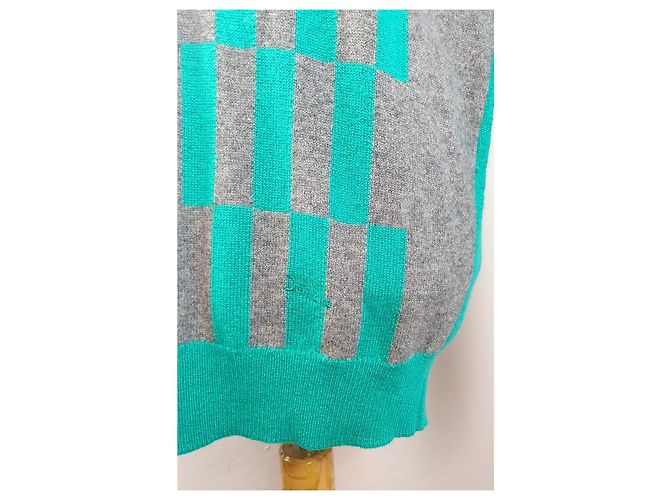Pringle Of Scotland Pullover aus Wolle grün grau - Ansicht 3