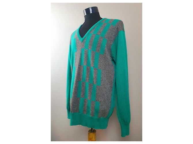 Pringle Of Scotland Pullover aus Wolle grün grau - Ansicht 4