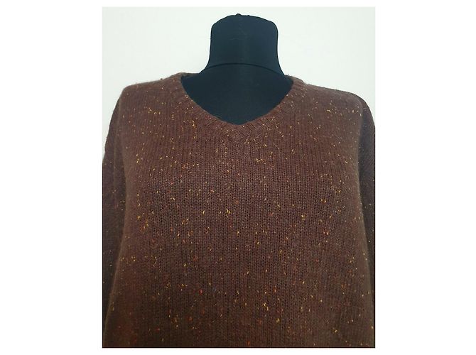 Samsoe & Samsoe Mathis oversize V-neck sweater brown Multiple colors - view 2
