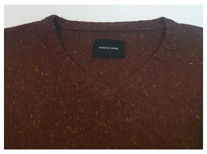 Samsoe & Samsoe Mathis oversize V-neck sweater brown Multiple colors - view 6