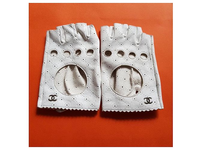 Chanel Guantes Blanco - vista 8