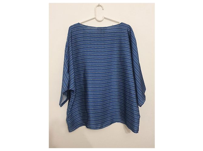 Michael Kors Bluse Blau aus Polyester Größe L - Ansicht 3