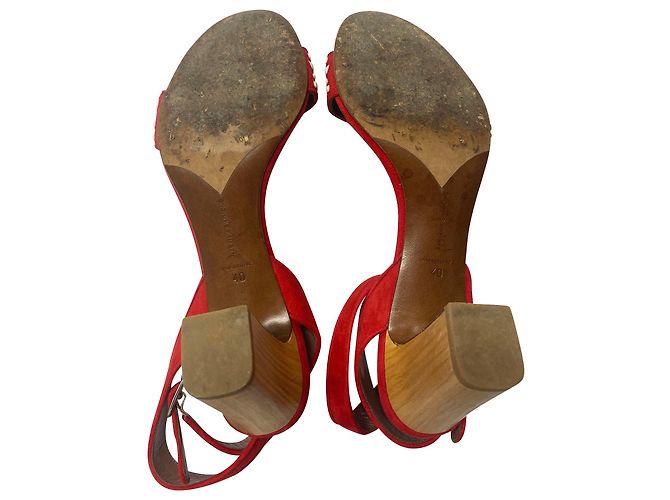 Sandali Tabitha Simmons Gia Bead decorati in pelle scamosciata rossa Rosso - vista 4