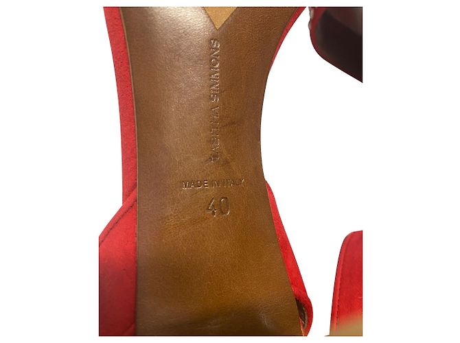 Sandali Tabitha Simmons Gia Bead decorati in pelle scamosciata rossa Rosso - vista 6