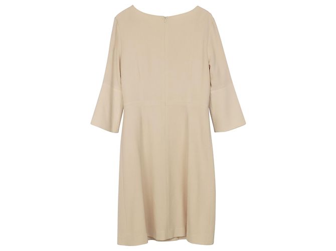 Autre Marque Vestido Shift Goat Pandora em Lã Creme Branco Cru - vista 2